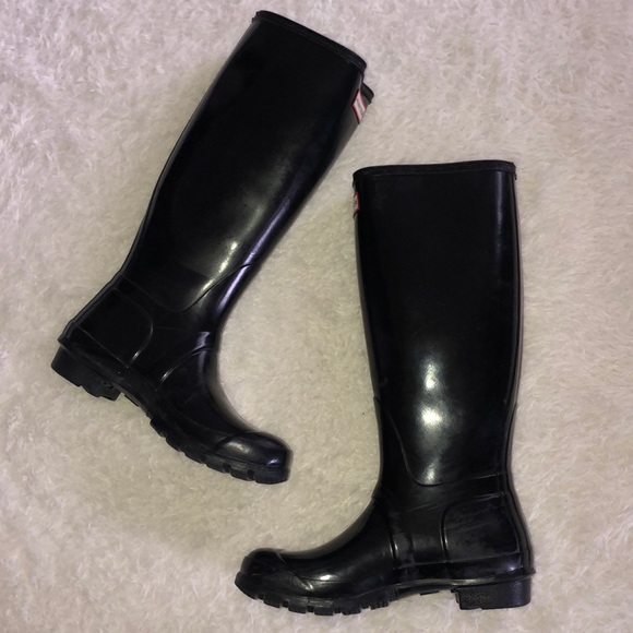 Hunter Shoes - Hunter tall black rain boots